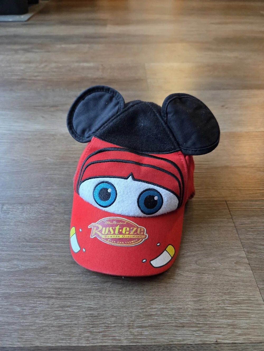 Disney Parks Walt Disney World Lightning Mcqueen Mickey Ears Hat Baseball Cap